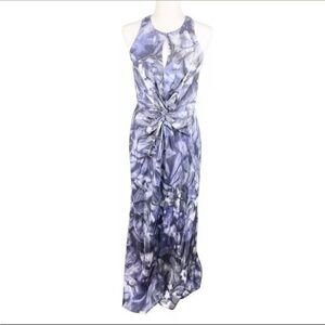 BANANA REPUBLIC x PIECE & CO - SILK SLEEVELESS LONG BLUE DRESS 4